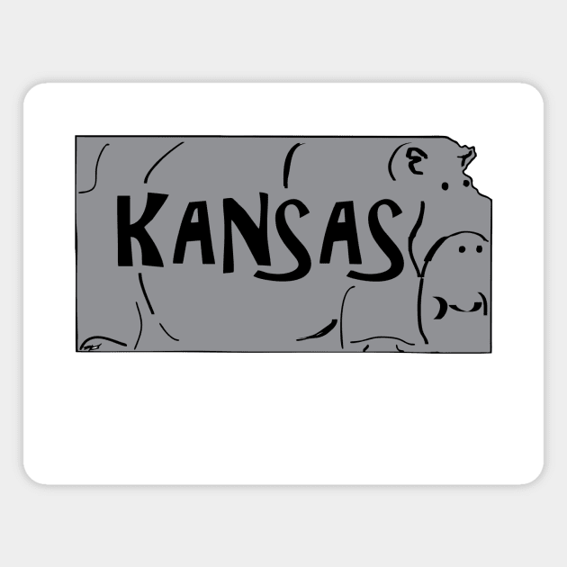 A funny map of Kansas Magnet by percivalrussell